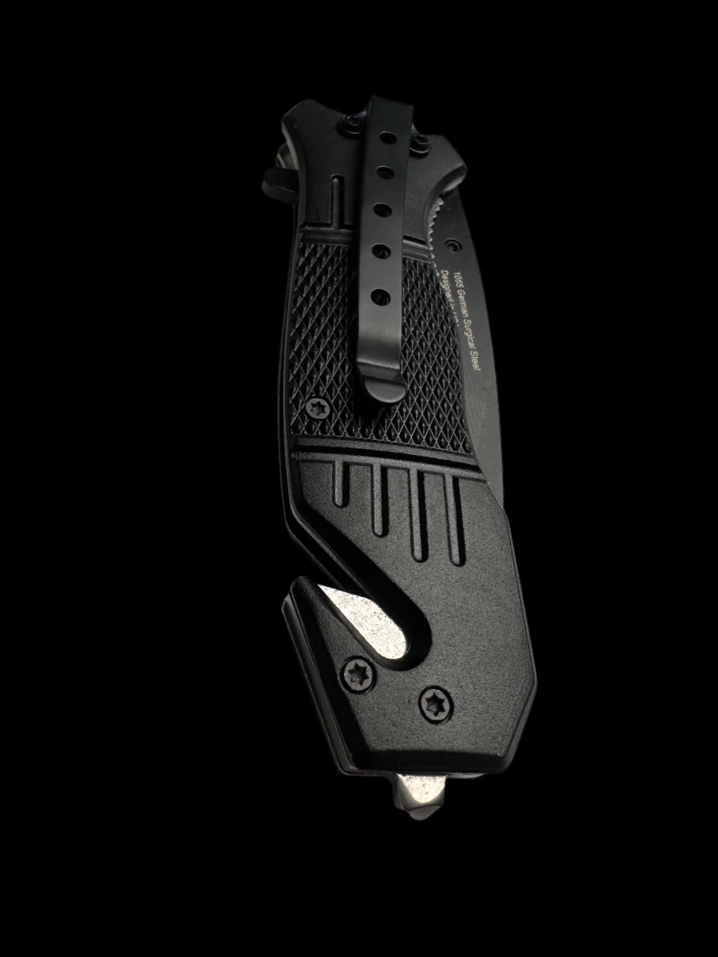 Black Tactical Folding Knife