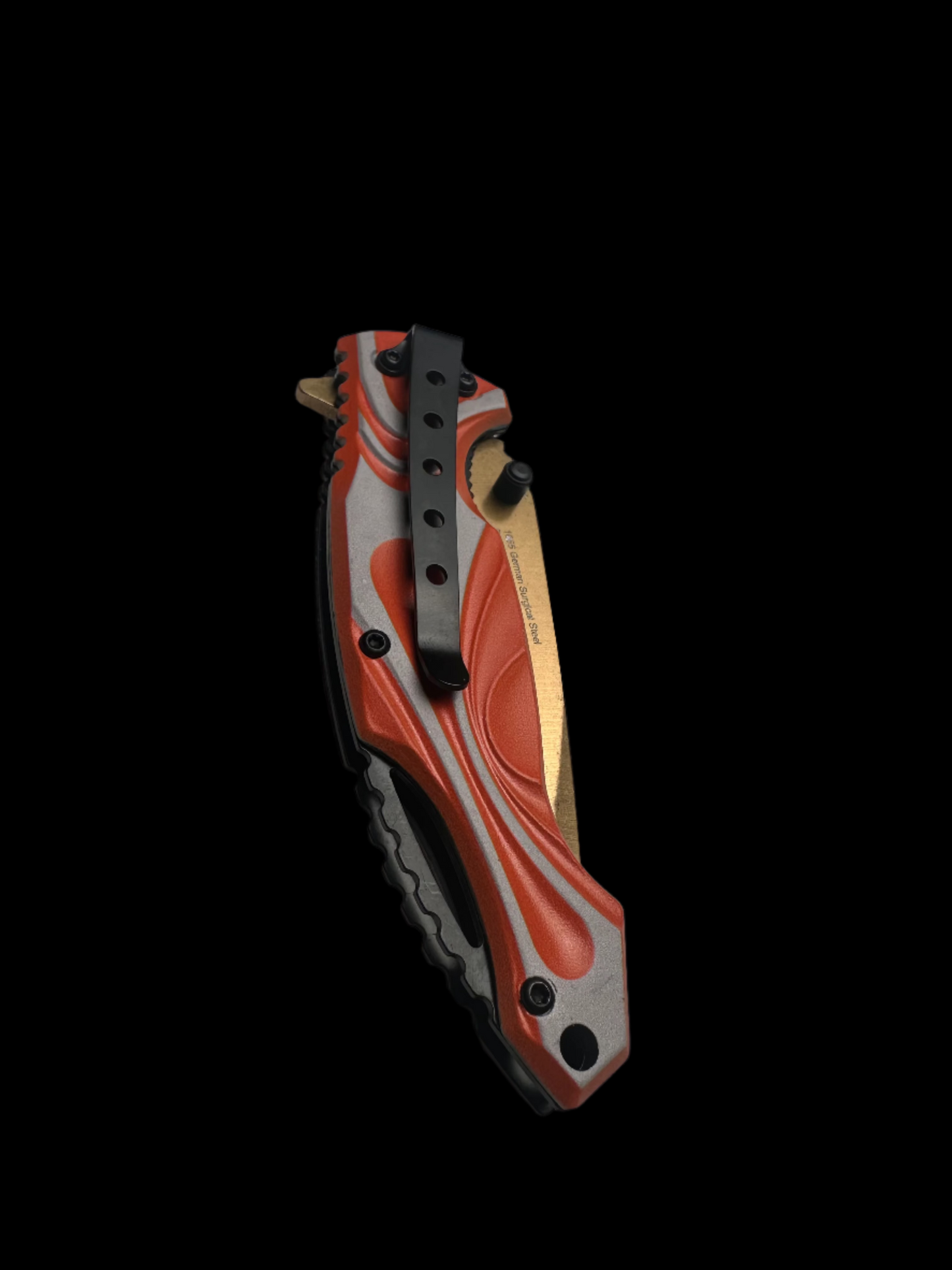 Gold Orange Folding Knife