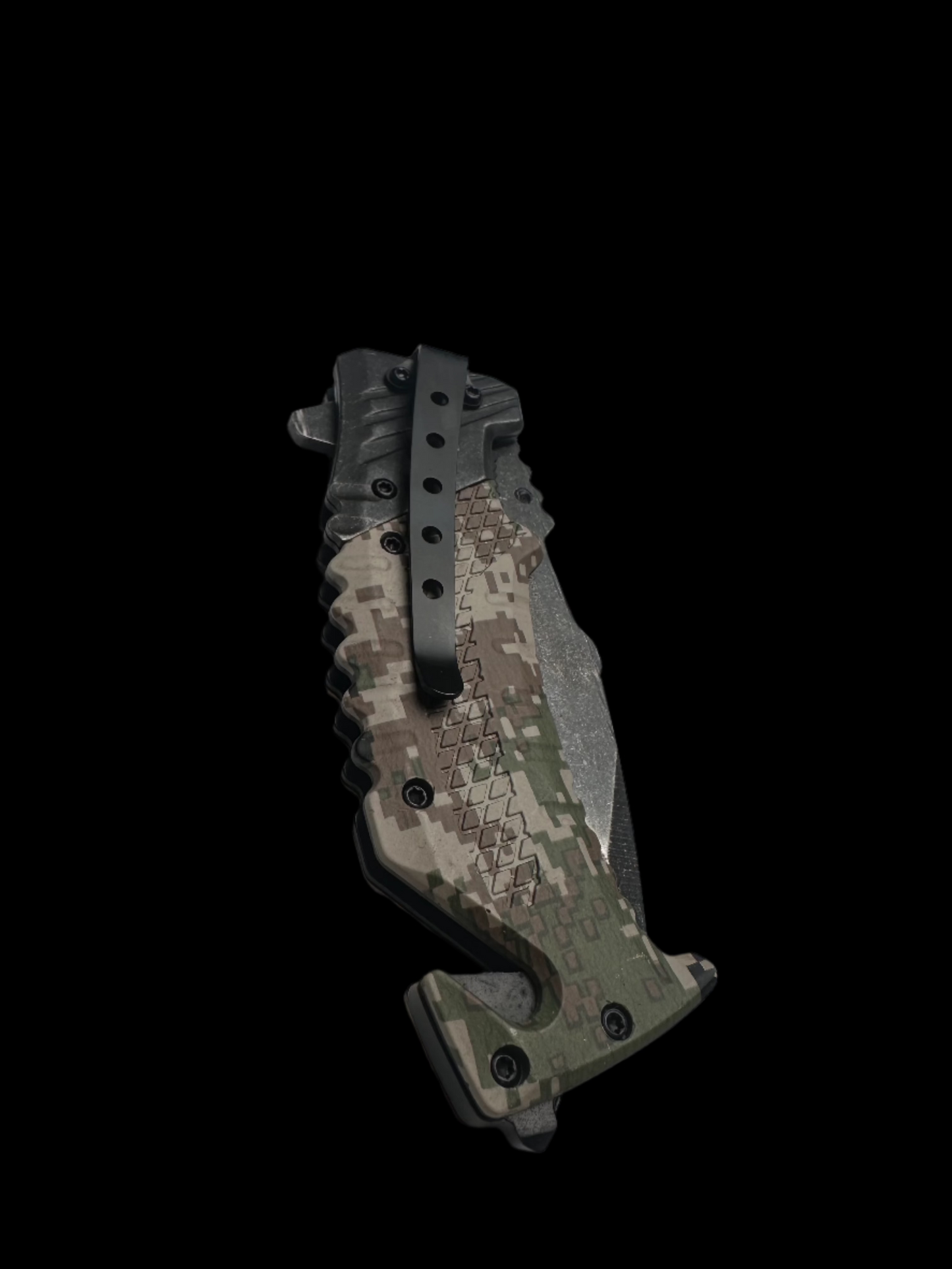 Digital Camo Folding Knife