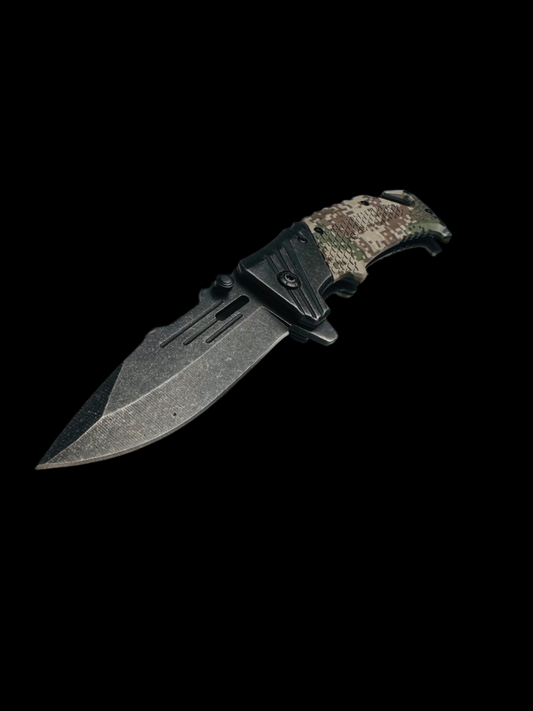 Digital Camo Folding Knife